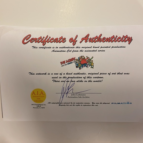 Filmation Production Animation Cel Of Fat Albert - Picture 4 of 4